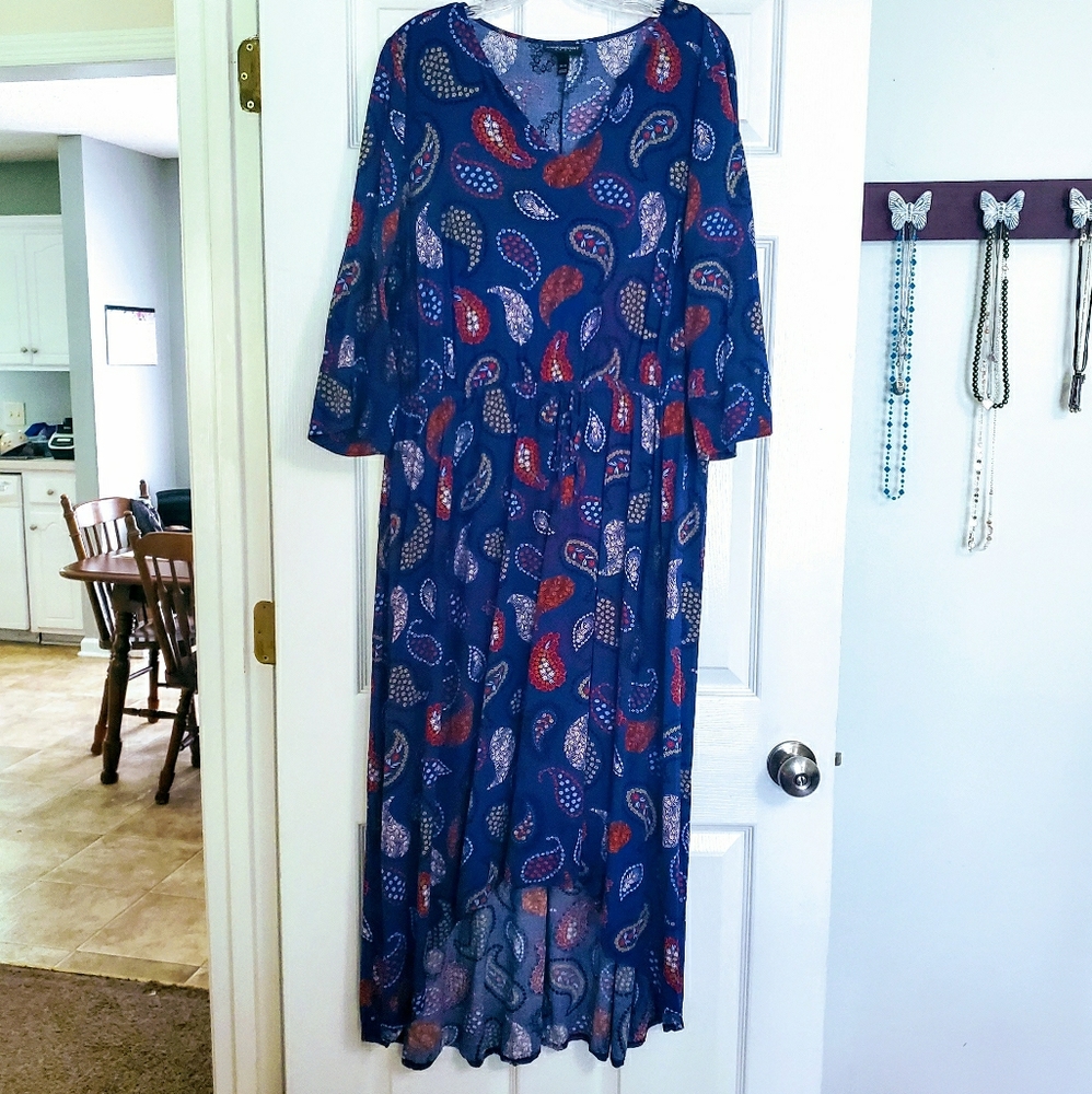 Lane Bryant Hi Lo Midi Dress Paisley Size …